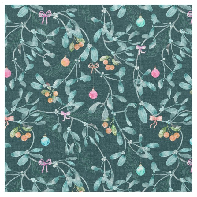 Tecido Folhagem de Natal (Detalhe)