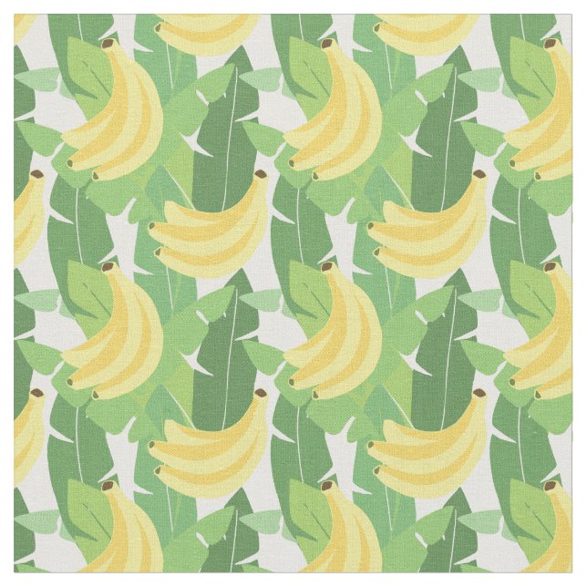 Tecido Folhas da banana e teste padrão da fruta (Detalhe)