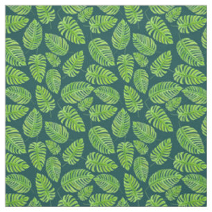 Tecido Folhas de Monstera, padrão de aquarela tropical