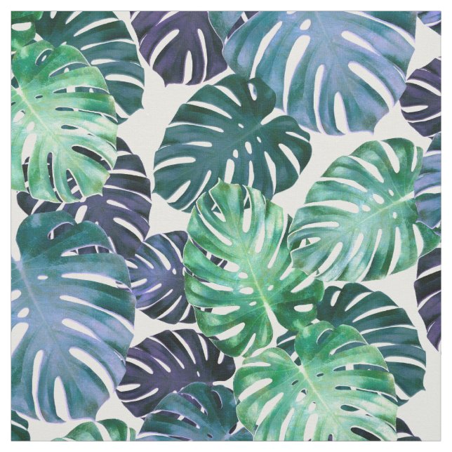 Tecido Folhas de Monstera Tropicais (Modelo)