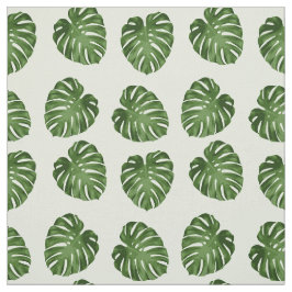 Tecido Folhas de Palma, Folhas Verdes, Padrão Tropical