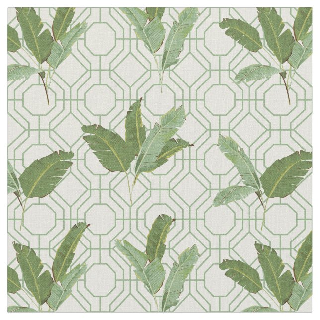 Tecido Folhas de palmeira tropicais (Detalhe)