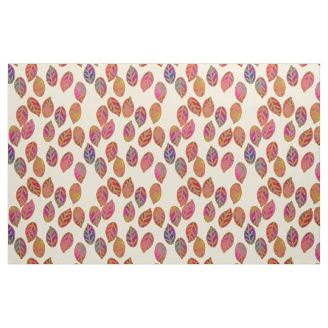 Tecido Folhas Glazadas ao Sol (Fat Quarter)
