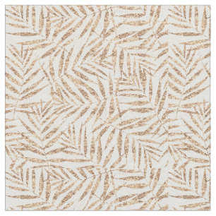 Tecido Folhas tropicais de palma Elegante ouro design