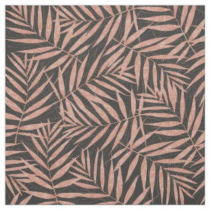 Tecido Folhas tropicais de rosa de Elegante