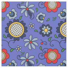Tecido Folk Flowers - folkart de Kashuby
