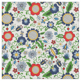 Tecido Folk Flowers - folkart de Kashuby