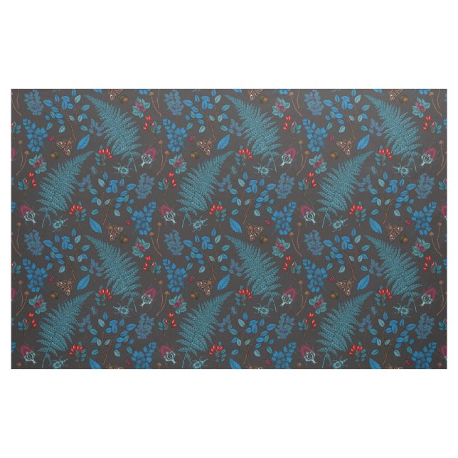 Tecido Forest berries, leaves and bugs 1 (Fat Quarter)
