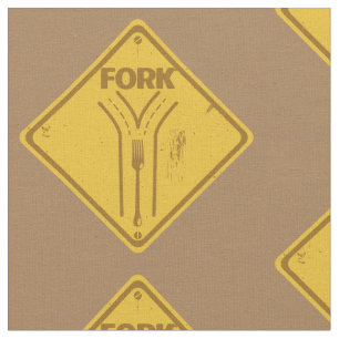 Tecido Fork no sinal de trânsito engraçado