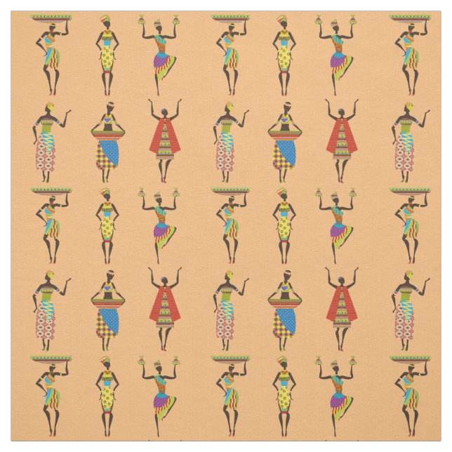 Tecido Forma étnica colouful das senhoras africanas (Modelo)