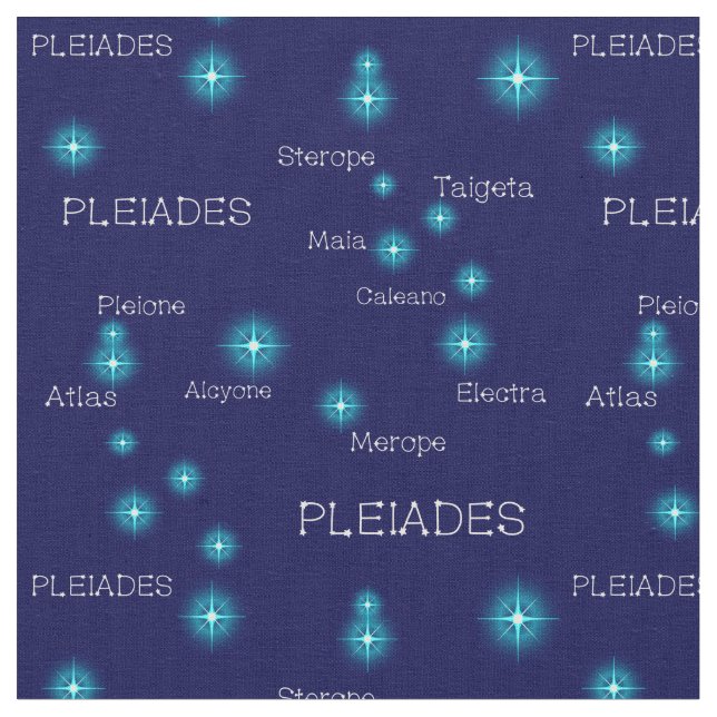 Tecido Formação em Estrela Pleiades do Hemisfério norte (Detalhe)