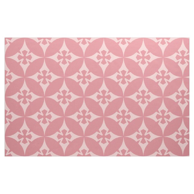 Tecido Formas De Pastel De Padrão Geométrico Retro Rosa (Fat Quarter)