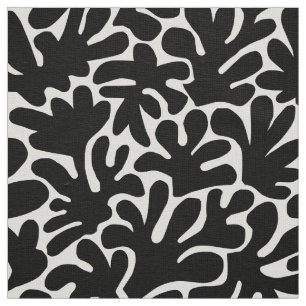 Tecido Formas orgânicas Abstrato 240822 - Preto