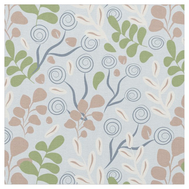 Tecido Formas orgânicas botânicas (Detalhe)