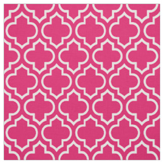 Tecido Framboesa, Quatrefoil Branco Marroquino #6