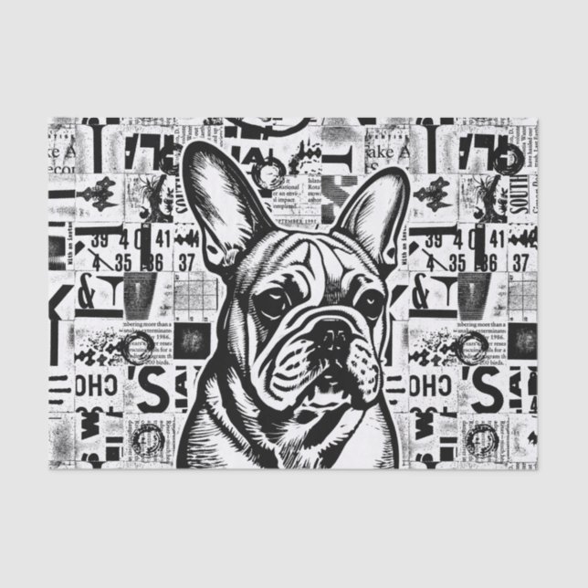 Tecido francês Buldogue ou Papel Decoupage (Frente )
