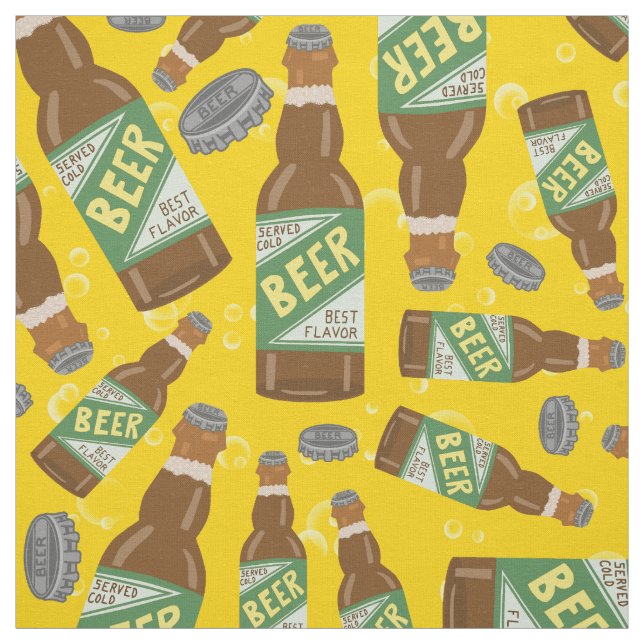 Tecido Frasco de cerveja e Bonés Padrão com bolhas (Modelo)