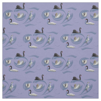 Tecido Frenesi de Cisnes (Lilás)