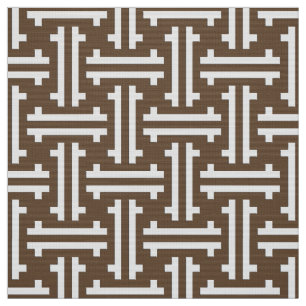 Tecido Fricção do art deco, Taupe Tan e branco chineses
