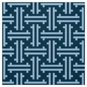 Tecido Fricção, índigo e azul-céu chineses do art dec