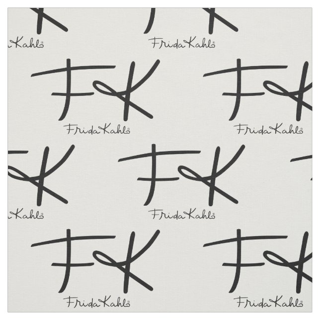 Tecido Frida Kahlo Monogram "FK" Signature Pattern (Modelo)