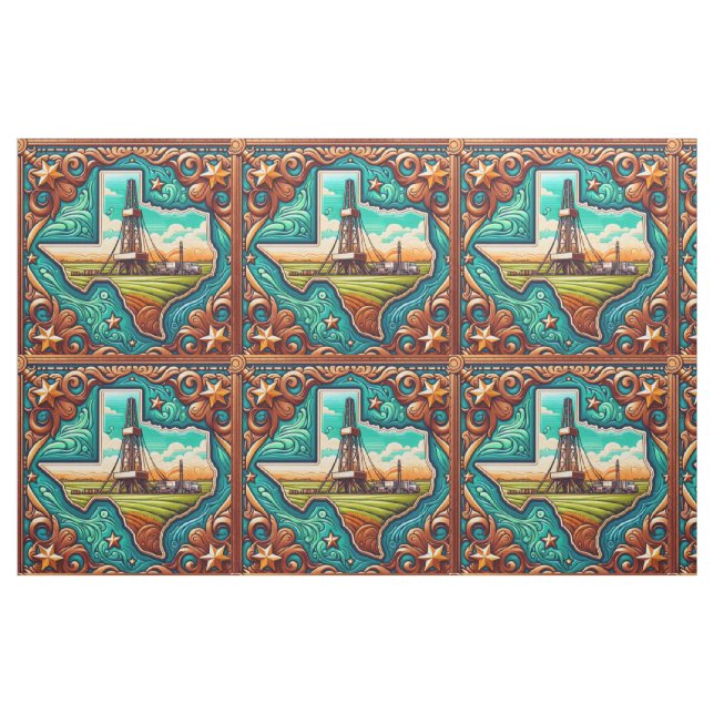 Tecido Fronteira Impressão de Coleção de Leather de Derri (Fat Quarter)