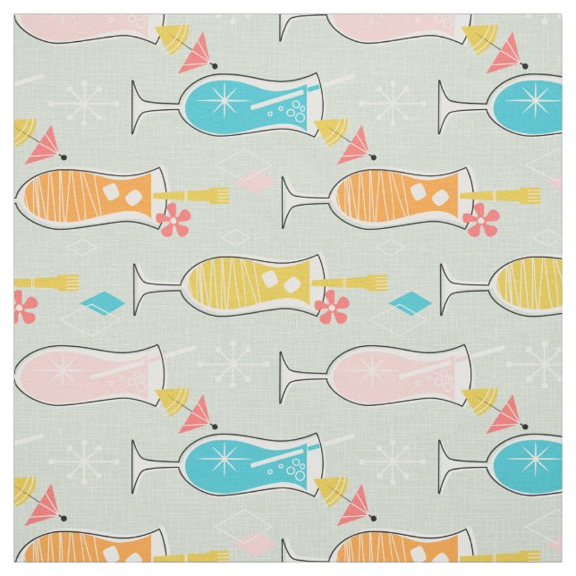 Tecido Fruity Tiki Beverages (Modelo)