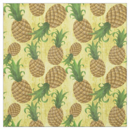 Tecido Fruta de abacaxi tropical do Havaí Amarelo