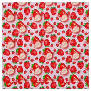Tecido Fruta de Morango Rosa Pensada