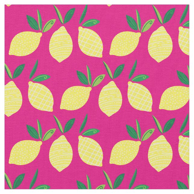 Tecido Fruta de Verão com limões (Detalhe)