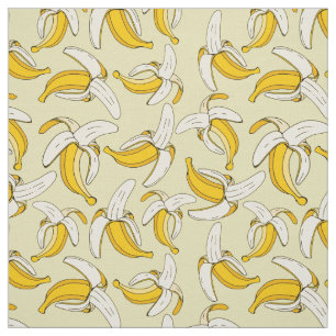 Tecido Fruta Moderna de Bananas Trendy em Beige Patterado