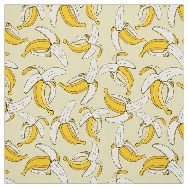 Tecido Fruta Moderna de Bananas Trendy em Beige Patterado (Modelo)