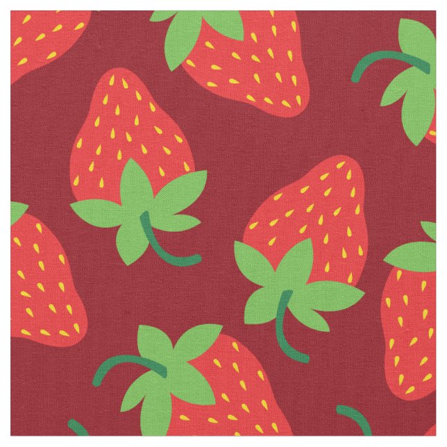 Tecido Fruta Morangos Comida Crianças Cuecas (Detalhe)