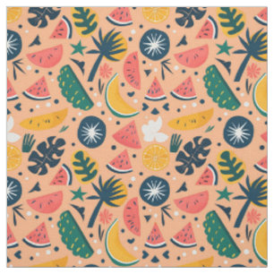 Tecido Frutas Coloridas de Verão