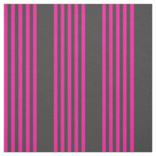 Tecido Fuchsia e carvão de cinco faixas