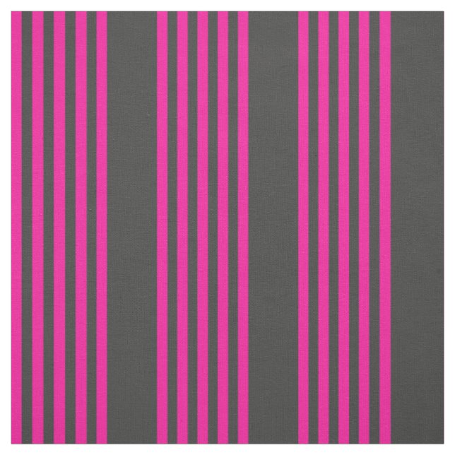 Tecido Fuchsia e carvão de cinco faixas (Modelo)