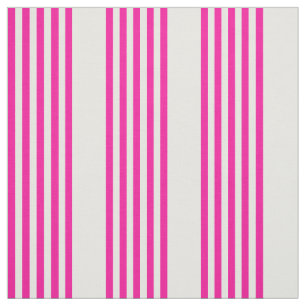 Tecido Fuchsia e padrão de cinco faixas brancas
