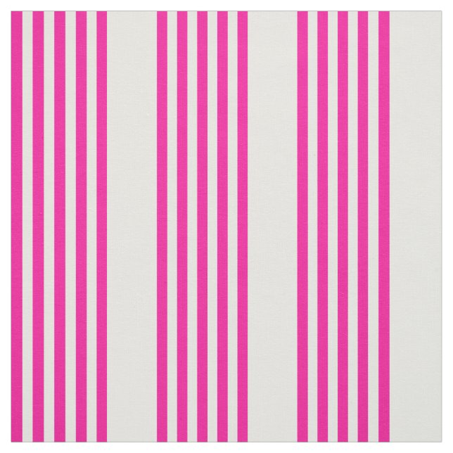 Tecido Fuchsia e padrão de cinco faixas brancas (Modelo)