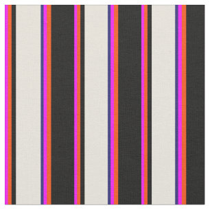 Tecido Fuchsia, Vermelho, Preto, bege e Linhas Azuis da M
