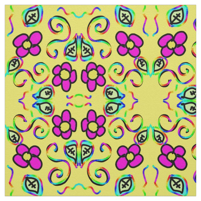 Tecido fundo amarelo feliz (Modelo)