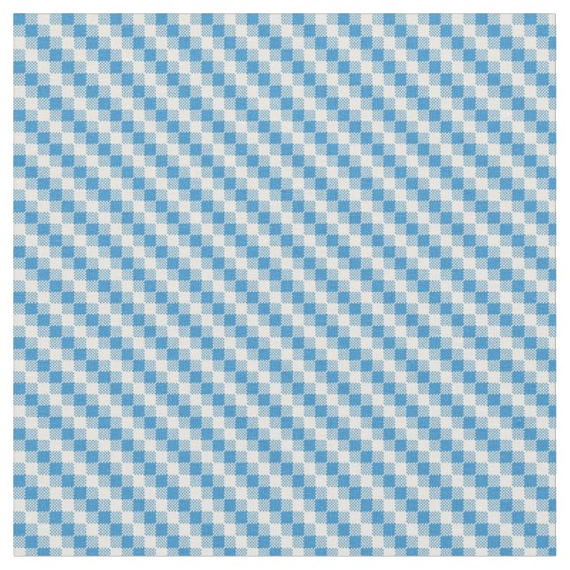 Tecido fundo Azul-branco dos quadrados (Detalhe)