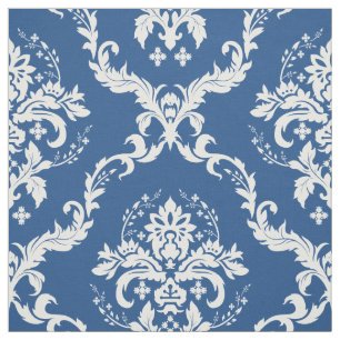 Tecido Fundo azul feito sob encomenda dos damascos