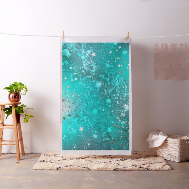 Tecido Fundo do Mint Turquoise Foil (In Situ)