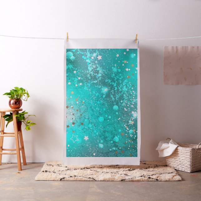 Tecido Fundo do Mint Turquoise Foil (In Situ)