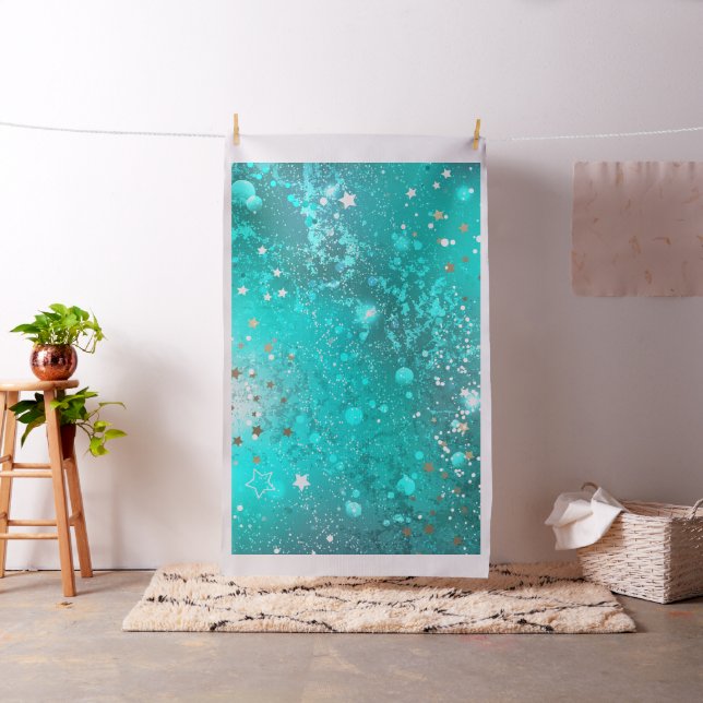 Tecido Fundo do Mint Turquoise Foil (In Situ)