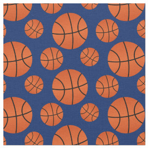 Tecido Fundo Marinho Azul de Padrões de Basquete