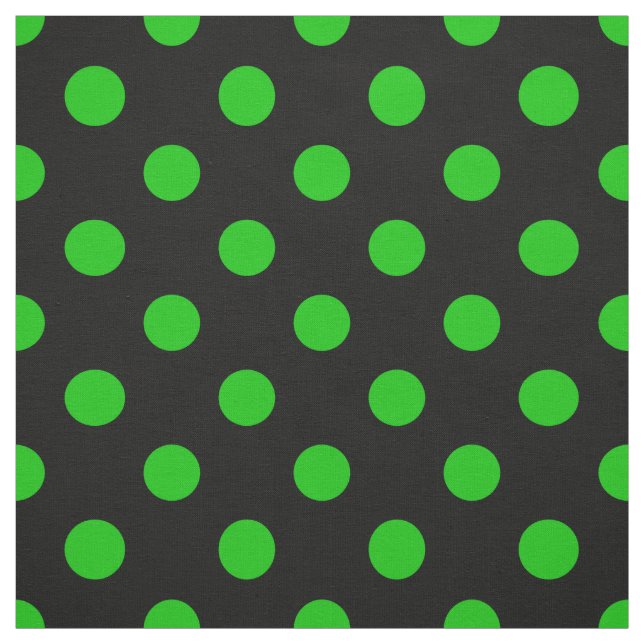 Tecido Fundo Preto Pontos Verde Claro (Modelo)