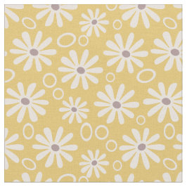 Tecido Funky Daisies e Bolhas Amarelo