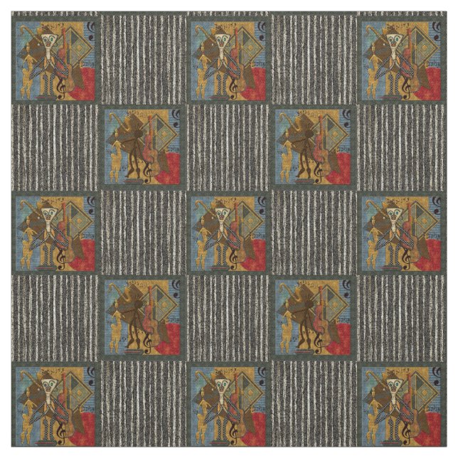 Tecido Funky Hot Jazz no Grungy Stripes 58" de algodão (Modelo)