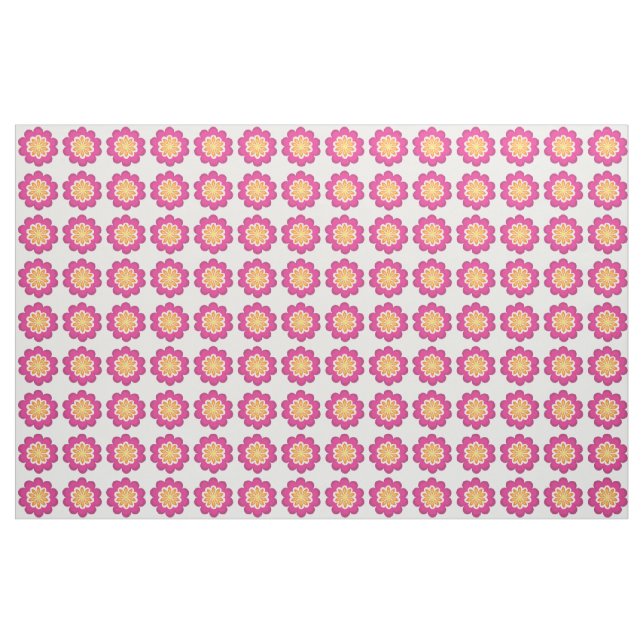 Tecido Fusão de Flor_Geométrico Sunburst_Poppy Fuchsia (Jarda)